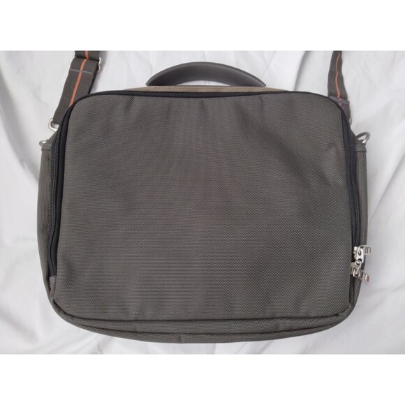 Eddie Bauer Laptop Messenger Bag Adjustable Shoulder Strap Zip Pockets Brown - Picture 9 of 11